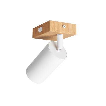 Brilagi - Aplica spot de perete SELE 1xGU10/30W/230V alb/decor stejar