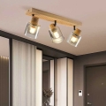 BRILAGI - Aplica spot HYGGE 3xE14/15W/230V lemn/sticlă fumurie