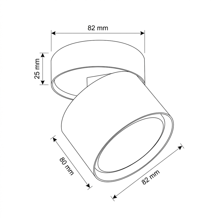 BRILAGI - aplică spot LED SMOOTH TILTY 1xGX53/15W/230V neagră