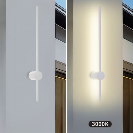 Brilagi - Aplica LED de exterior AURA LED/12W/230V 3000K IP54 65 cm alb CRI 90