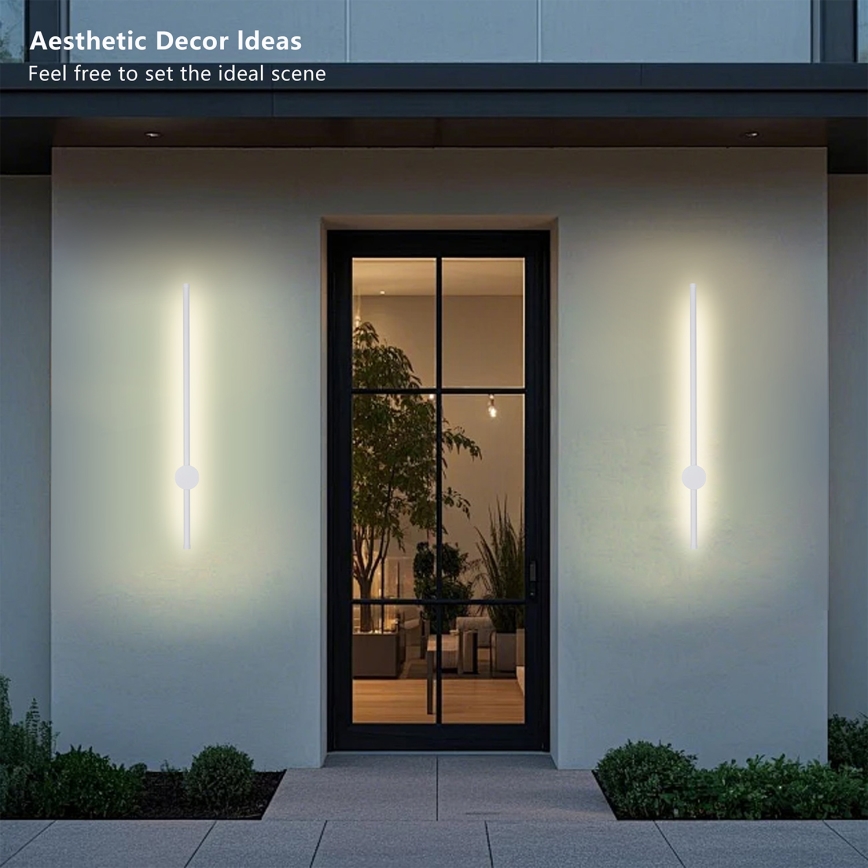Brilagi - Aplica LED de exterior AURA LED/12W/230V 3000K IP54 65 cm alb CRI 90