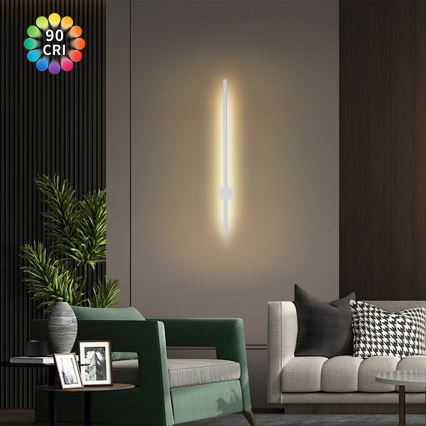 Brilagi - Aplica LED de exterior AURA LED/12W/230V 3000K IP54 65 cm alb CRI 90