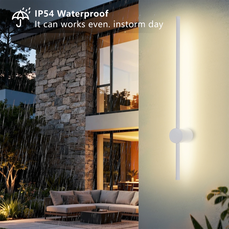 Brilagi - Aplica LED de exterior AURA LED/12W/230V 3000K IP54 65 cm alb CRI 90