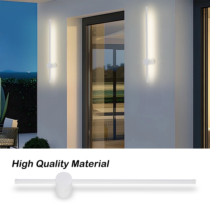 Brilagi - Aplica LED de exterior AURA LED/12W/230V 3000K IP54 65 cm alb CRI 90