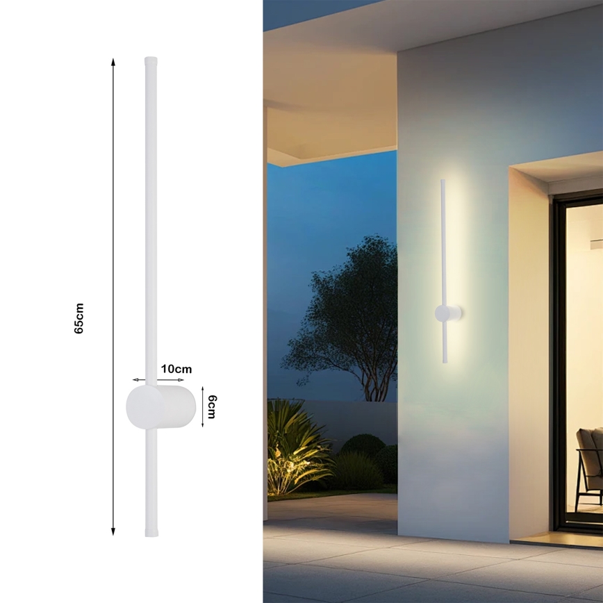 Brilagi - Aplica LED de exterior AURA LED/12W/230V 3000K IP54 65 cm alb CRI 90