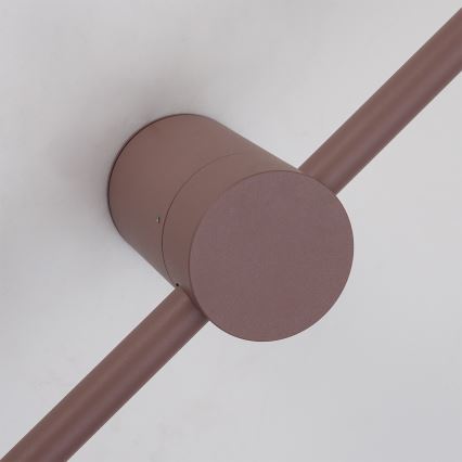 Brilagi - Aplică LED de perete pentru exterior AURA, 12W, 230V, 3000K, IP54, 65 cm, maro, CRI 90