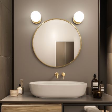 Brilagi - Aplica LED de baie BALL, 6W, 230V, 3000/4000/6500K, IP44, aurie