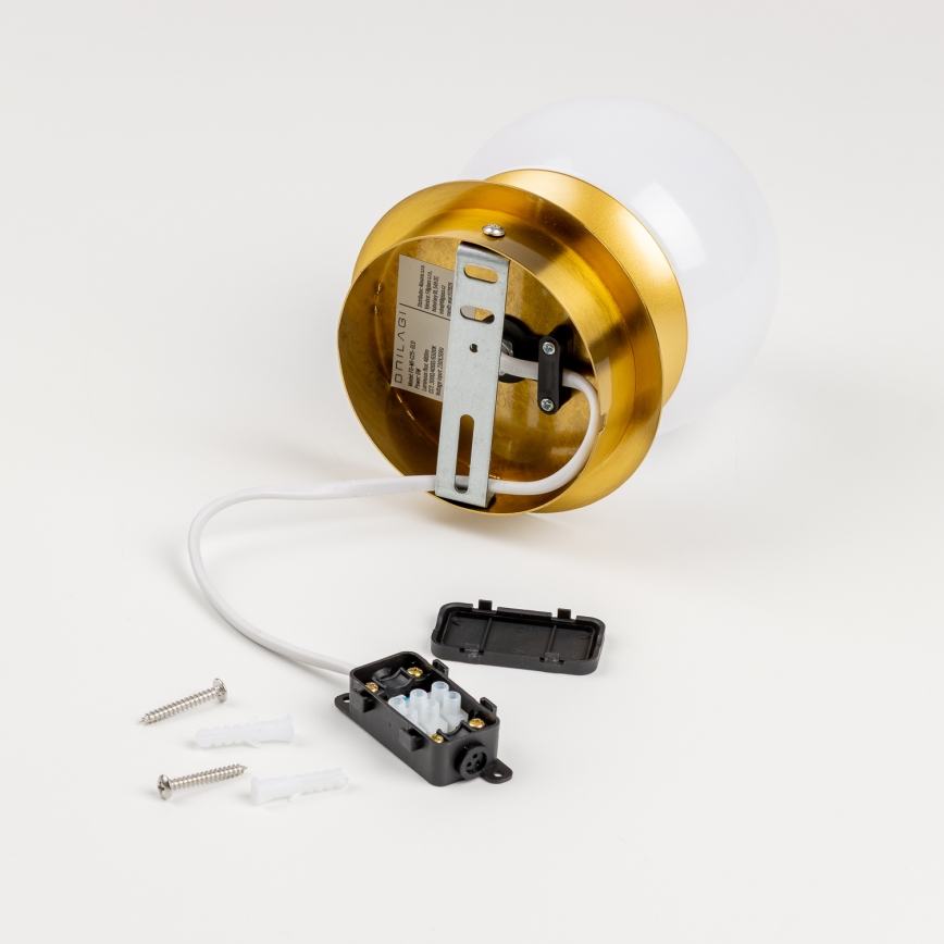 Brilagi - Aplica LED de baie BALL, 6W, 230V, 3000/4000/6500K, IP44, aurie