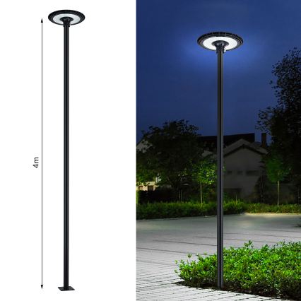 Brilagi - Tijă metalică URBAN pentru stâlp de iluminat exterior, 4 m, diam. 58 mm, neagră