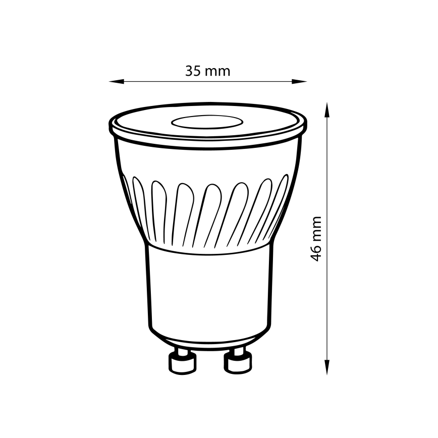 BRILAGI - Bec LED din ceramică GU10-MR11/5W/230V 4000K negru