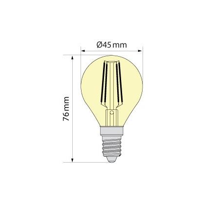 Brilagi - Bec LED FILAMENT CLASIC ONE P45 E14/6,5W/230V 3000K
