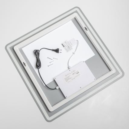 Brilagi - Oglindă LED încălzită pentru baie BELLA, 16W, 230V, 60x60 cm, IP44, CRI 90, reglabilă + CCT