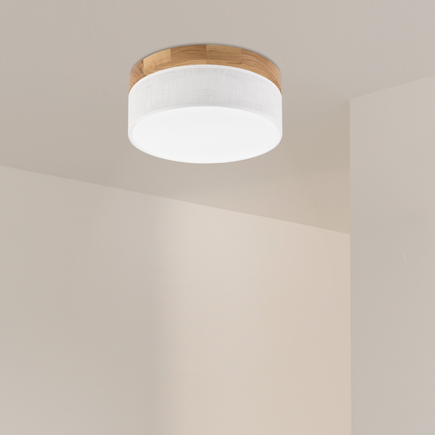 Brilagi - BELLADONNA plafonieră LED, 20W, 230V, Ø 30 cm, alb/stejar