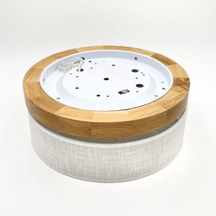 Brilagi - BELLADONNA plafonieră LED, 20W, 230V, Ø 30 cm, alb/stejar