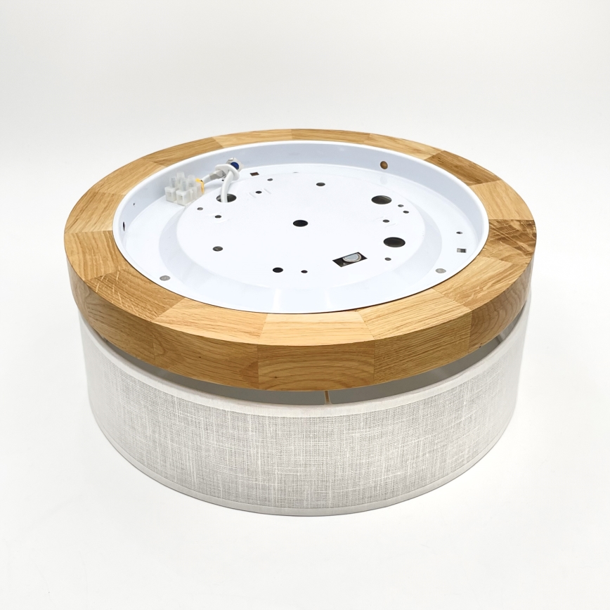 Brilagi - BELLADONNA plafonieră LED, 20W, 230V, Ø 30 cm, alb/stejar