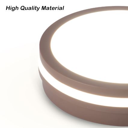 Brilagi - Corp de iluminat LED de exterior cu senzor BENE LED/24W/230V Ø 26 cm maro IP54