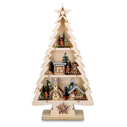 Brilagi - Brad decorativ de Crăciun cu LED, 3xAA