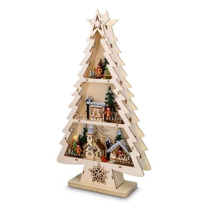 Brilagi - Brad decorativ de Crăciun cu LED, 3xAA