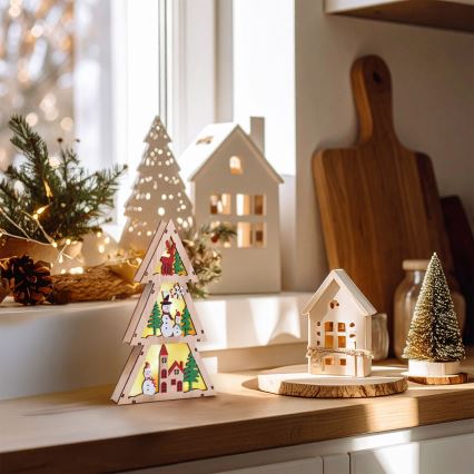 Brilagi - Brăduț LED de Crăciun, 2xAA