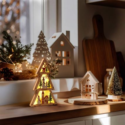 Brilagi - Brăduț LED de Crăciun, 2xAA