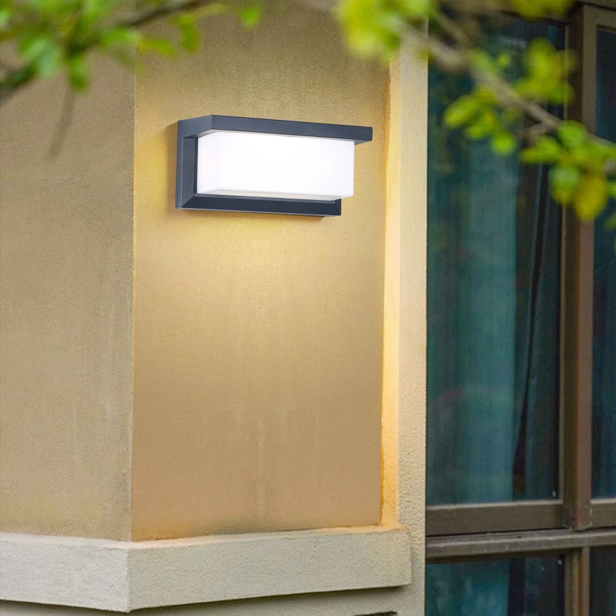 Brilagi - Aplica LED RGBW de exterior BRICKY, reglabilă (compatibilă cu dimmer) 1xE27/15W/230V 2700-6500K antracit IP54