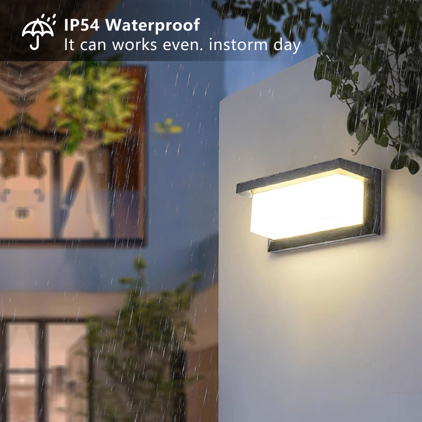 Brilagi - Aplica LED RGBW de exterior BRICKY, reglabilă (compatibilă cu dimmer) 1xE27/15W/230V 2700-6500K antracit IP54