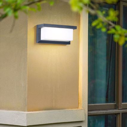 Brilagi - Aplica LED RGBW de exterior BRICKY, reglabilă (compatibilă cu dimmer) 1xE27/9W/230V 2700-6500K antracit IP54