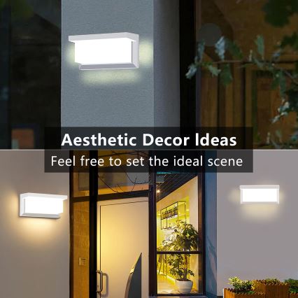 Brilagi - Aplică de perete pentru exterior LED RGBW reglabilă BRICKY 1xE27/15W/230V 2700-6500K IP54 albă