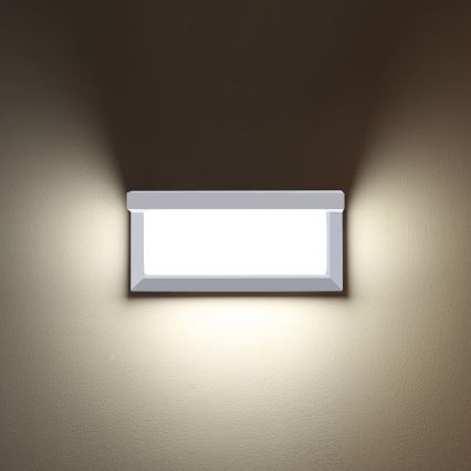 Brilagi - Aplică de perete pentru exterior LED RGBW reglabilă BRICKY 1xE27/15W/230V 2700-6500K IP54 albă