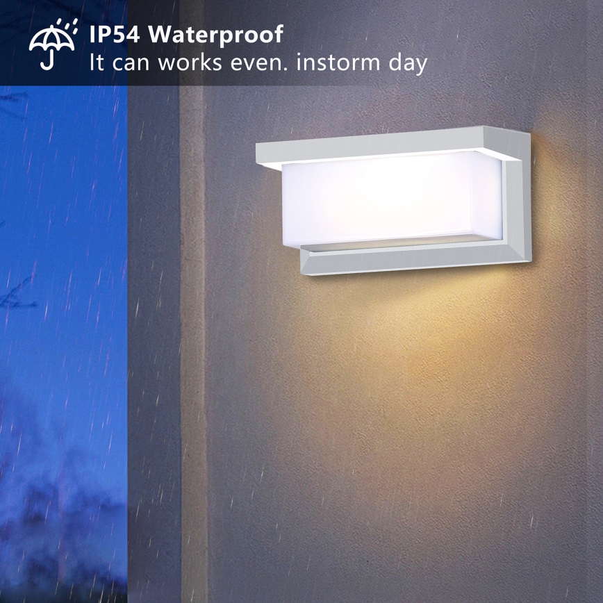 Brilagi - Aplică de perete pentru exterior LED RGBW reglabilă BRICKY 1xE27/15W/230V 2700-6500K IP54 albă