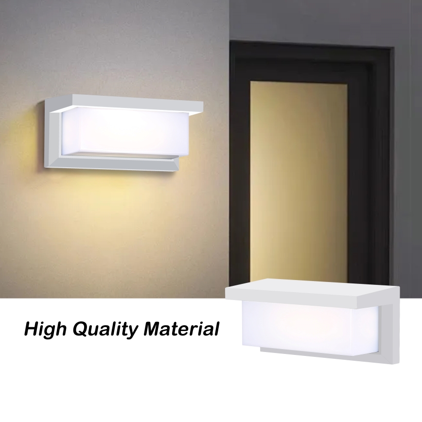 Brilagi - Aplică de perete pentru exterior LED RGBW reglabilă BRICKY 1xE27/9W/230V 2700-6500K IP54 albă