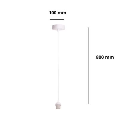Brilagi - Cablu de alimentare PARTY 1xE27/60W/230V, diametru 10 cm, alb