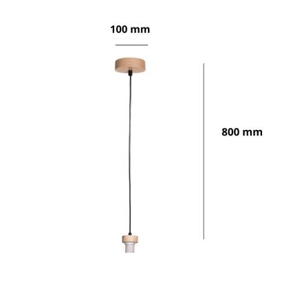 Brilagi - Cablu de alimentare PARTY 1xE27/60W/230V, Ø 10 cm, stejar