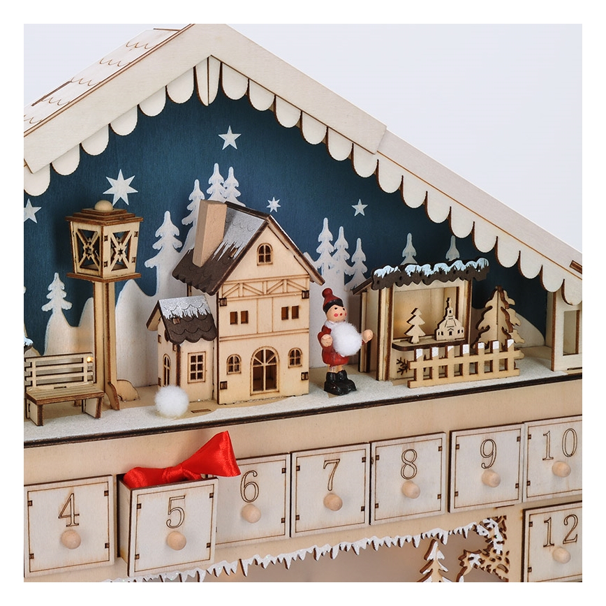 Brilagi - Calendar Advent LED cu LED/2xAA pin