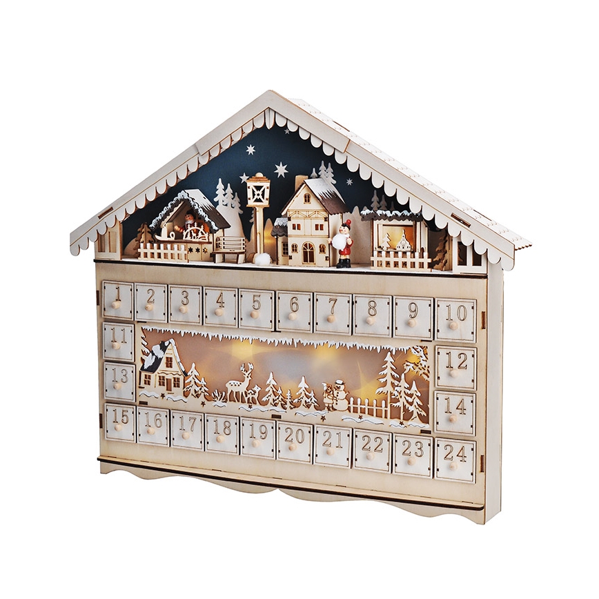 Brilagi - Calendar Advent LED cu LED/2xAA pin