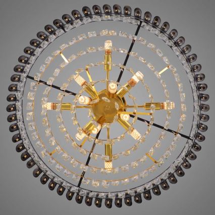 BRILAGI - Candelabru aplicat ECLIPSE 12xE14/10W/230V Ø 78 cm auriu/negru