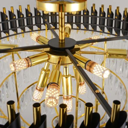 BRILAGI - Candelabru aplicat ECLIPSE 12xE14/10W/230V Ø 78 cm auriu/negru