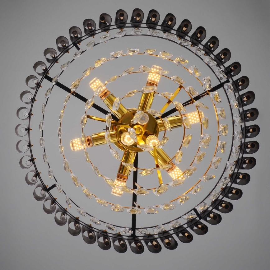 BRILAGI - Candelabru aplicat ECLIPSE 9xE14/10W/230V Ø 58 cm auriu/negru