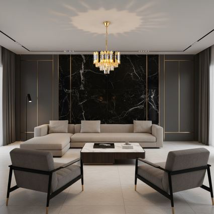 Brilagi - Candelabru CRISTAL cu lanț, 5xE14/40W/230V, diam. 38 cm