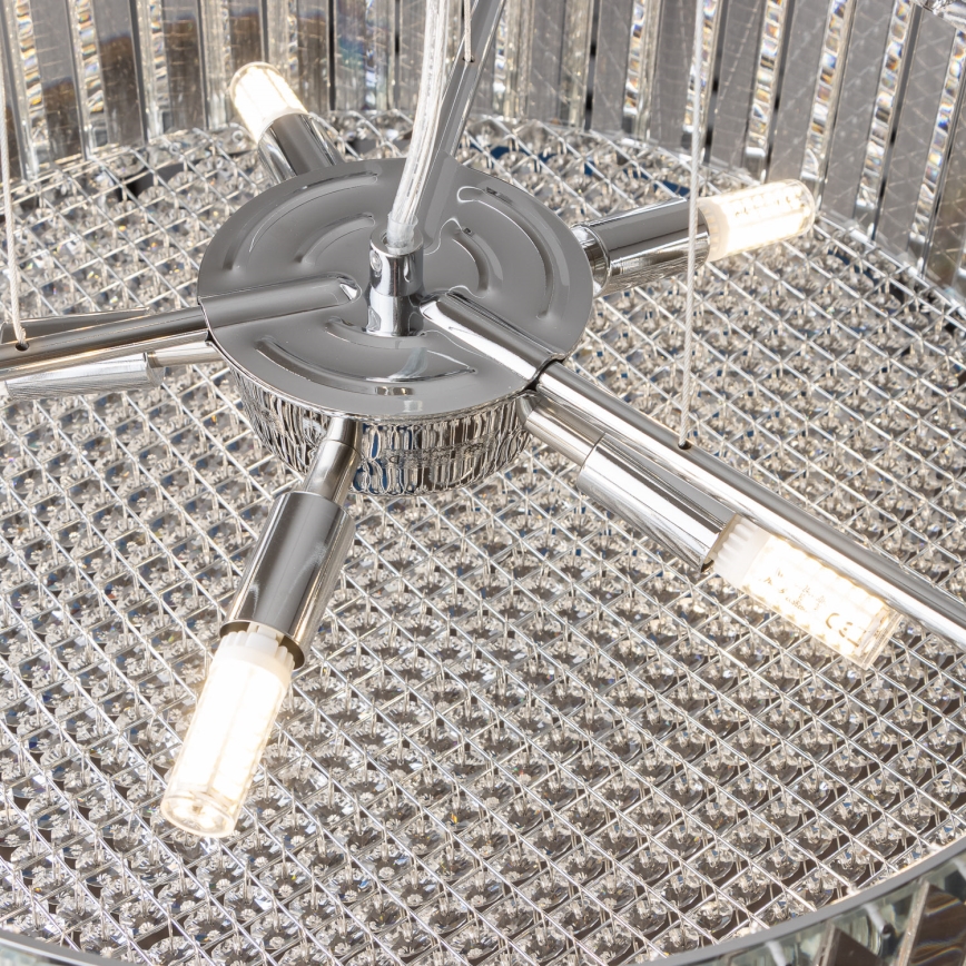 Brilagi - Candelabru cu cristale LED suspendat pe cablu GLAMOUR 5xG9/42W/230V