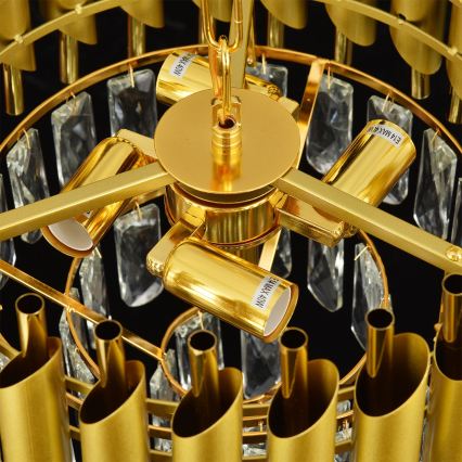 Brilagi - Candelabru cu lanț ECLIPSE, 5xE14/10W/230V, Ø 38 cm, auriu