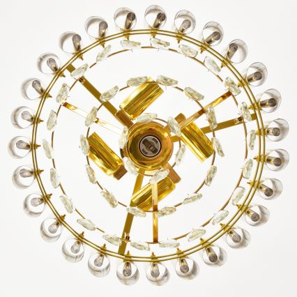 Brilagi - Candelabru cu lanț ECLIPSE, 5xE14/10W/230V, Ø 38 cm, auriu