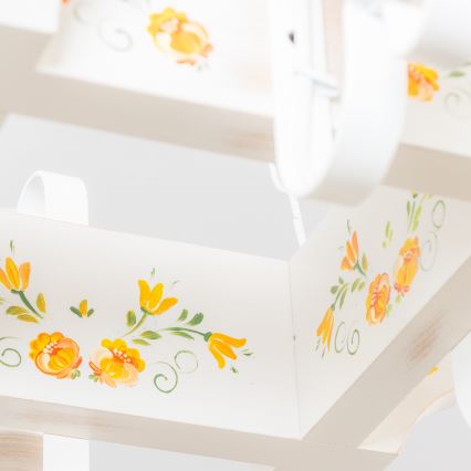 Brilagi - Candelabru cu lanț QUEEN 4xE14/40W/230V fag/crem