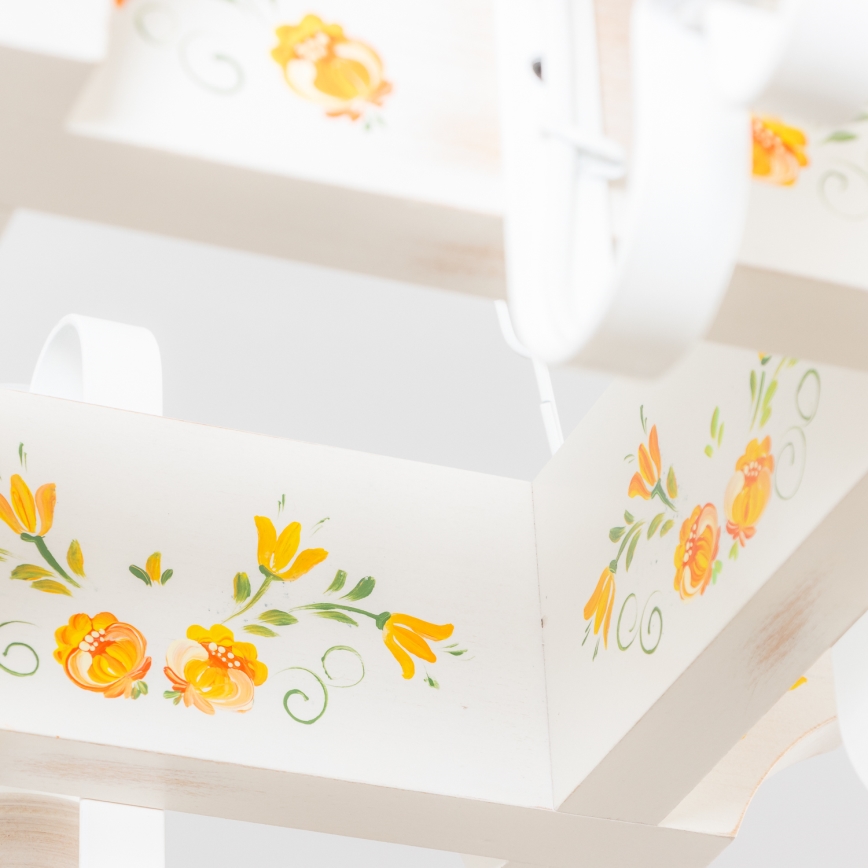 Brilagi - Candelabru cu lanț QUEEN 4xE14/40W/230V fag/crem