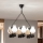 Brilagi - Candelabru cu lanț QUEEN, 6 x E14, 40 W, 230 V, stejar