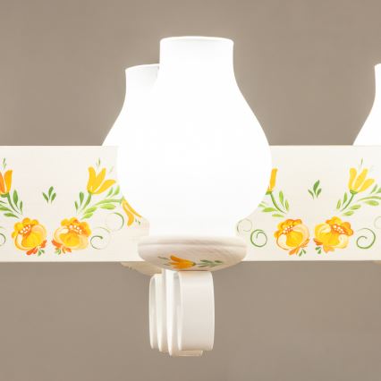 Brilagi - Candelabru cu lanț QUEEN 6xE14/40W/230V fag/crem