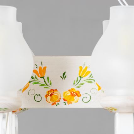 Brilagi - Candelabru cu lanț QUEEN 6xE14/40W/230V fag/crem