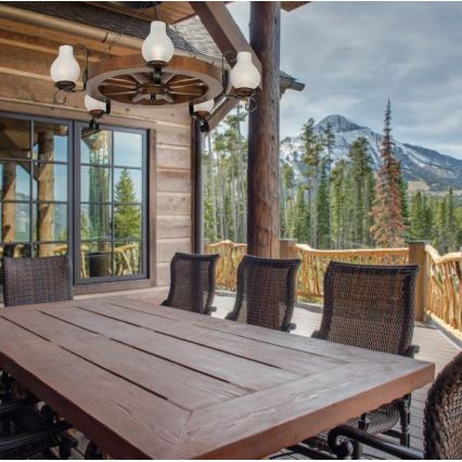 Brilagi - Candelabru cu lanț ROATA 5xE14/40W/230V Ø 70 cm fag/nuc