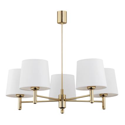 Brilagi - Candelabru cu tijă MONTE 5xE27/15W/230V crem/auriu