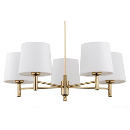 Brilagi - Candelabru cu tijă MONTE 5xE27/15W/230V crem/auriu
